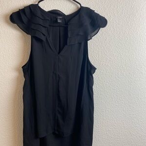 Black Ruffle Top